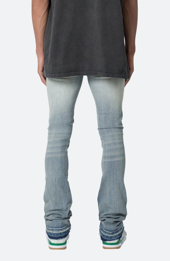 Shop Mnml X514 Stacked Skinny Jeans In Medium Blue