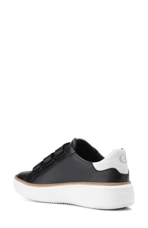 Shop Cole Haan Grandpro Topspin Strap Sneaker In Black/white