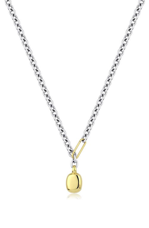 Shop Kloto Mass Pendant Necklace In Silver/gold