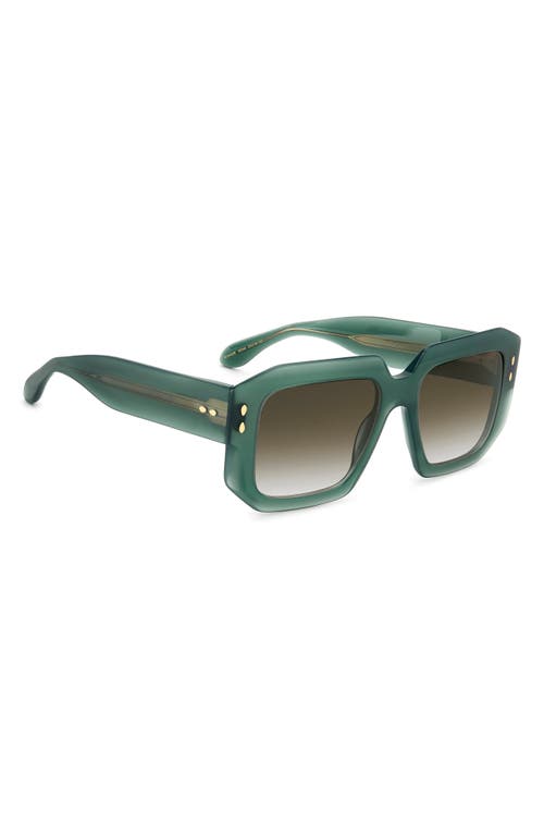 Shop Isabel Marant 53mm Gradient Square Sunglasses In Green/green Shaded