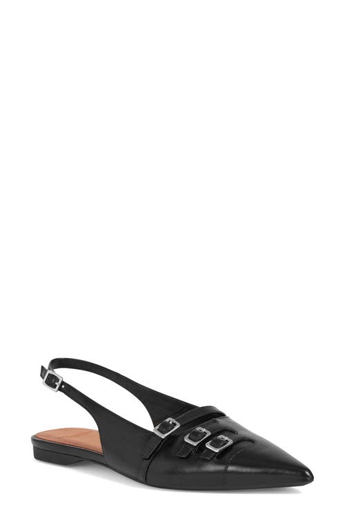 Vagabond Shoemakers Hermine Pointed Toe Slingback Flat Black at Nordstrom,