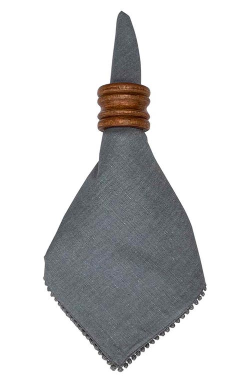 Juliska Berry Trim Blush Napkin, Set Of 4 In Flint Grey