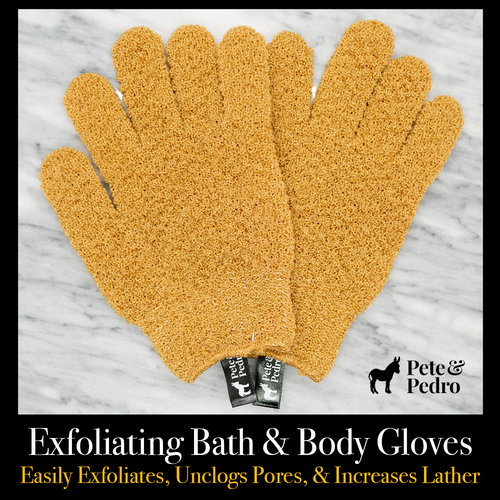 Pete & Pedro Bath & Body Exfoliating Shower Gloves