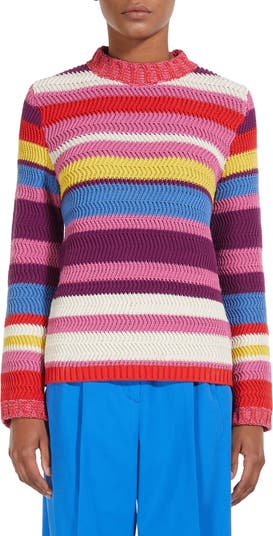Weekend Max Mara Kabir Multicolor Stripe Cotton Blend Sweater | Nordstrom