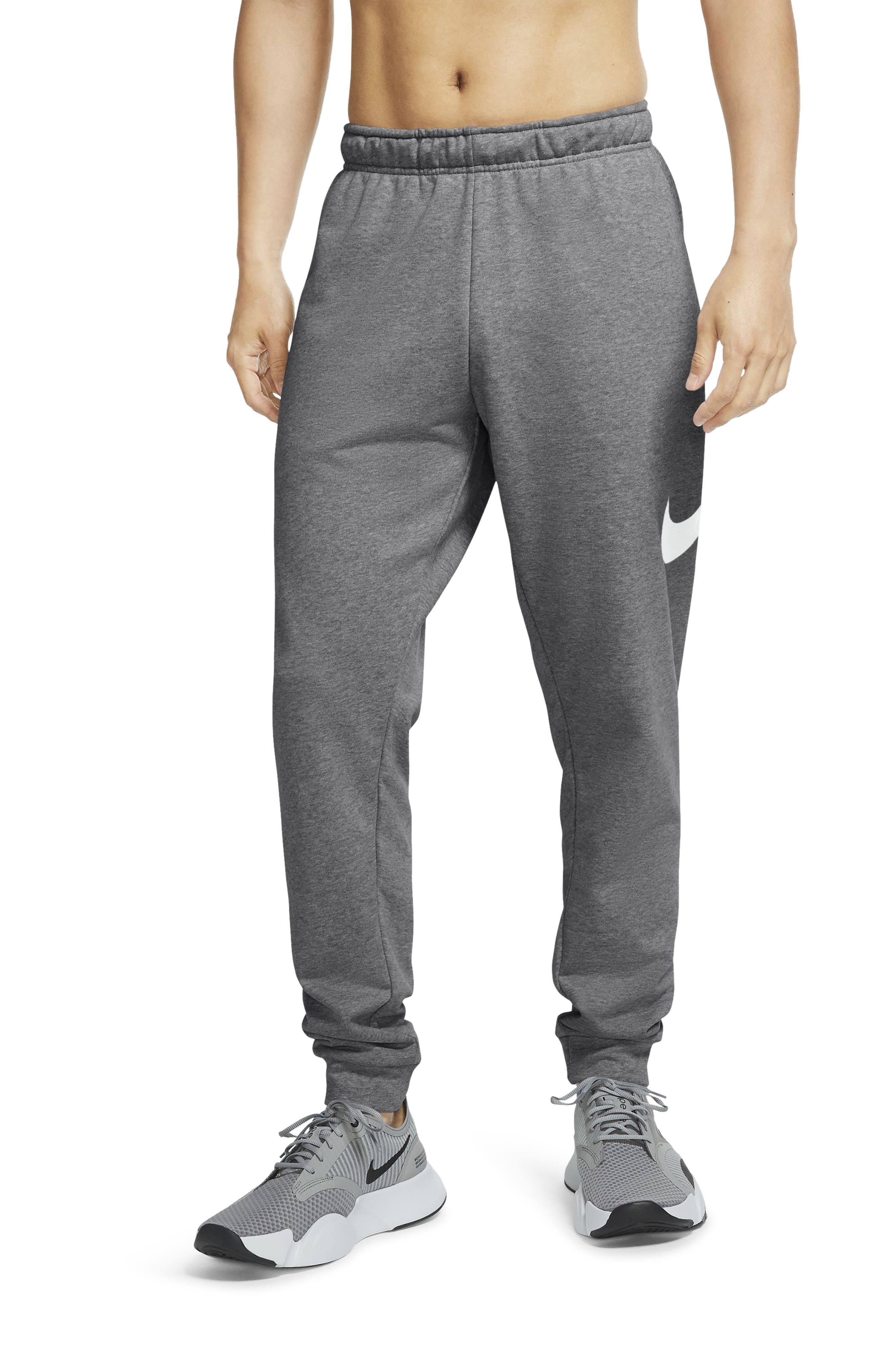 nike training dry tapered fleece sweatpants in khaki