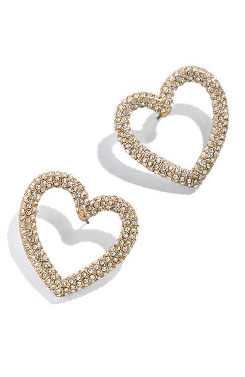 Shop Baublebar Heart Outline Stud Earrings In Gold