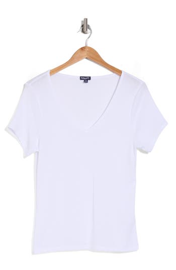 Splendid V-neck T-shirt In White