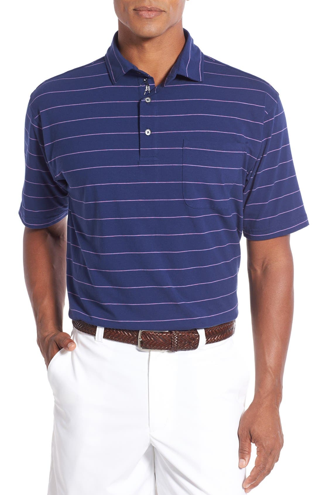 Bobby Jones 'Billy Stripe' Stretch Pima Cotton Polo Nordstrom