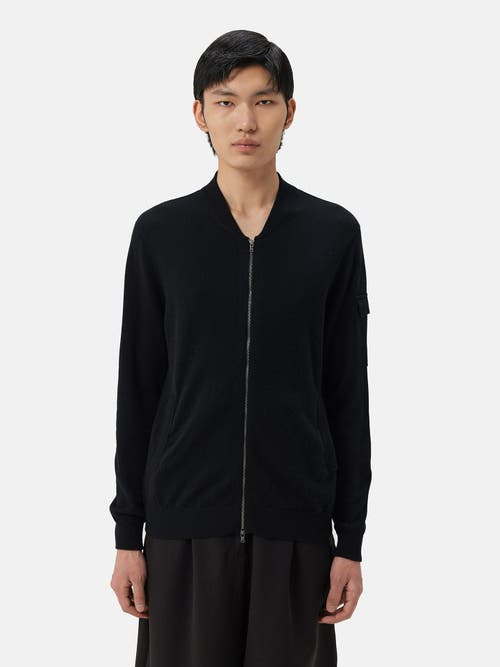 Gobi Mongolian Cashmere Cashmere Bomber In Black
