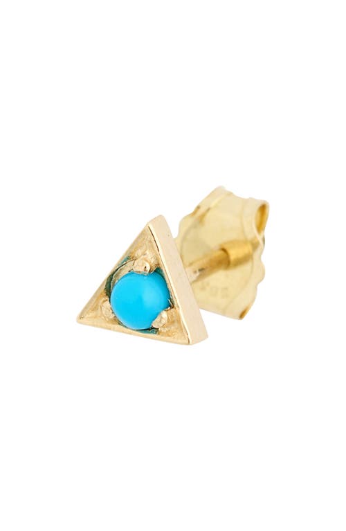 Shop Anzie Cleo Triangle Stud Earrings In Turquoise/aqua