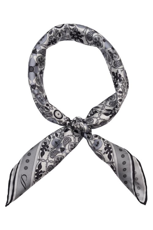 Shop Elizabetta Barbaresco - Hand Rolled Silk Neckerchief In Grey