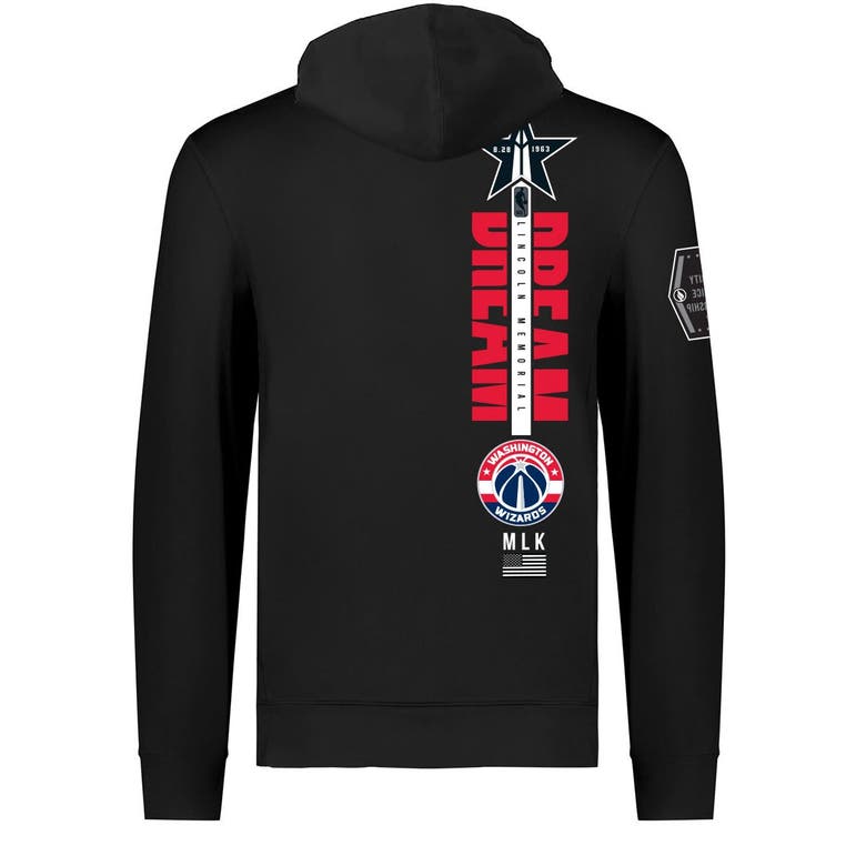 Shop Fisll Unisex  X Black History Collection  Black Washington Wizards Pullover Hoodie