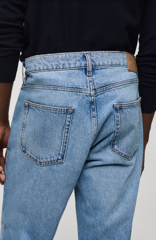 Mango Jean Bob Straight-fit In Medium Blue