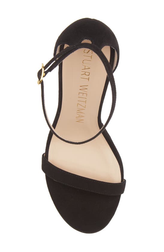 Stuart Weitzman Nudistcurve Hollywood Sandal In Black