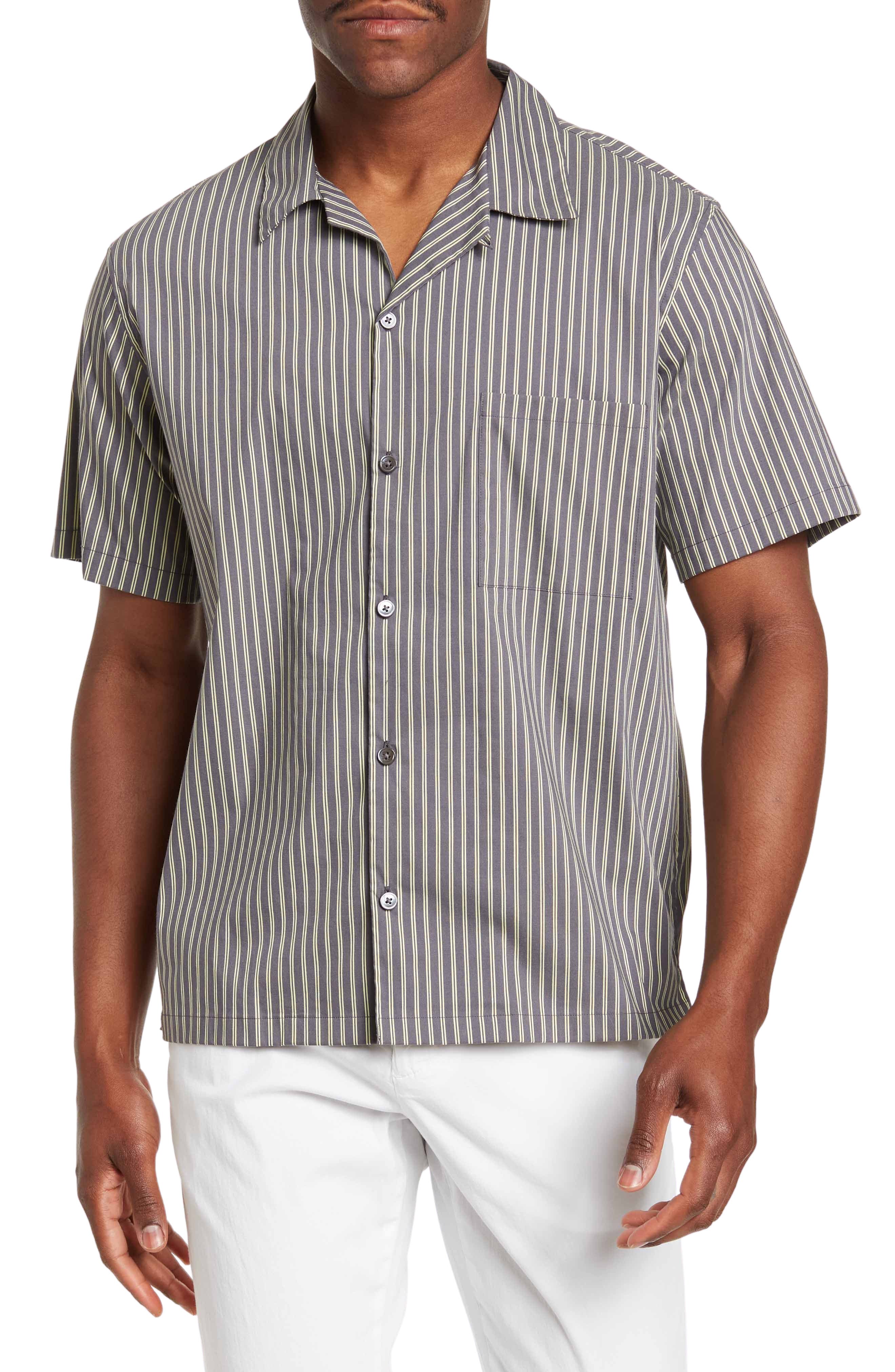 Theory Weldon Tomar Stripe Print Short 