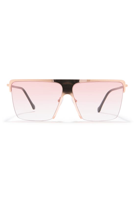 Otra Eyewear 60mm Hamptons Brow Bar Sunglasses In Rose Gold