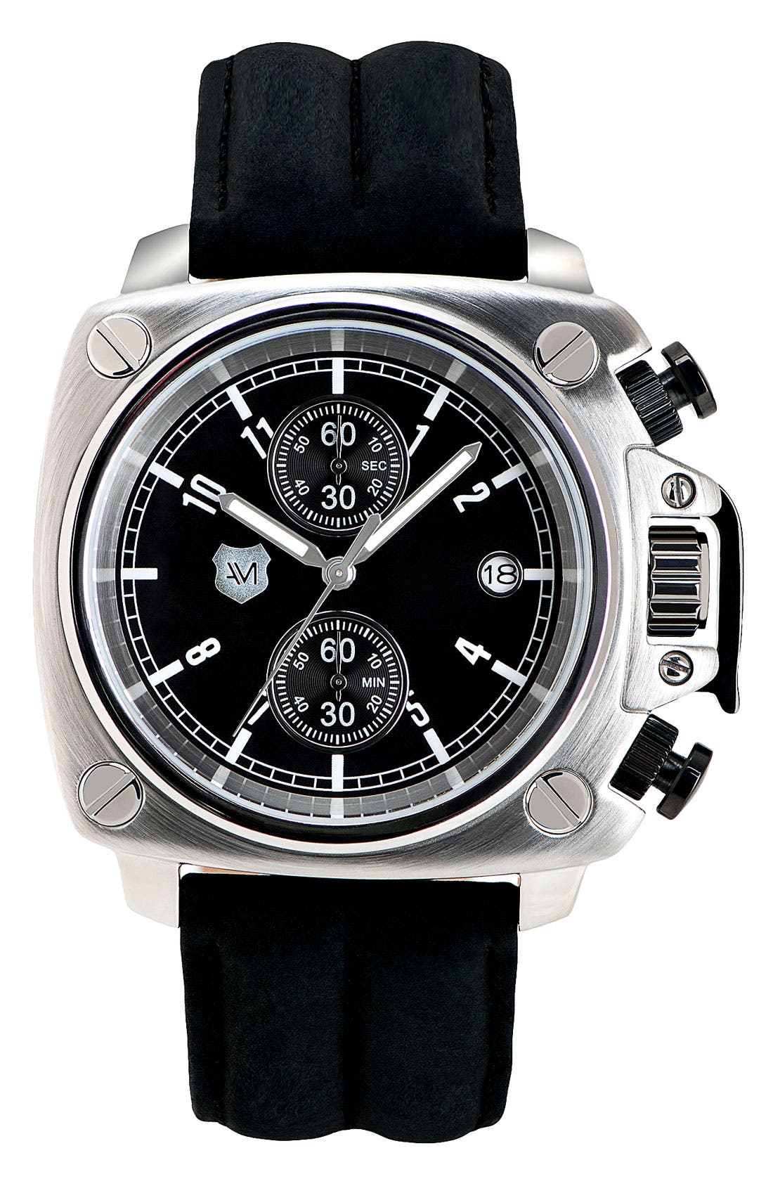Andrew Marc Watches 'Heritage Cargo' Leather Strap Watch Nordstrom