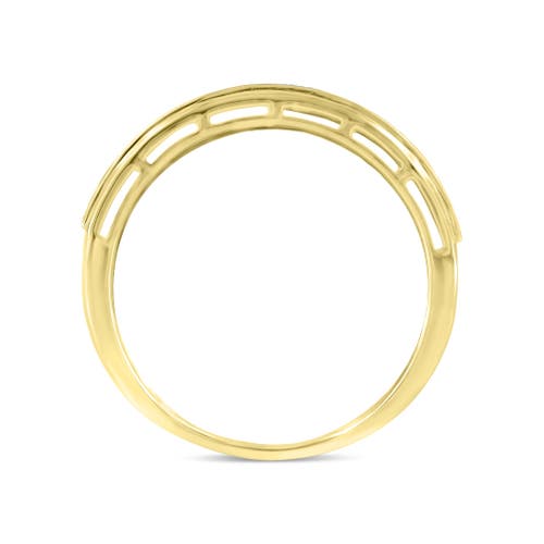 Shop Luvmyjewelry Quintus Unisex Diamond Band Ring In 10k Yellow Gold