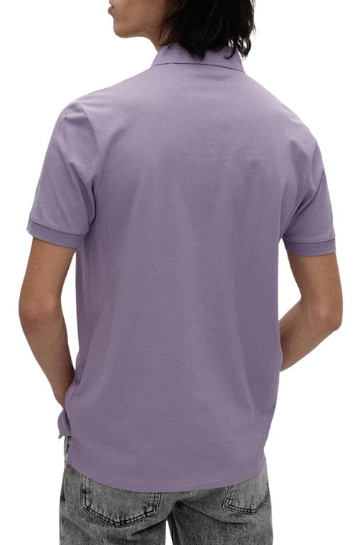 Hugo Boss Hugo Deres Slim Fit Cotton Polo In Light/pastel Purple