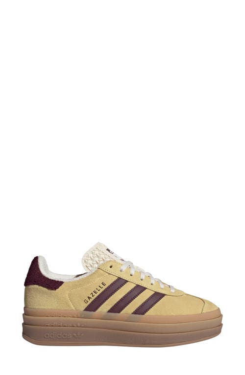 Shop Adidas Originals Adidas Gazelle Bold Platform Sneaker In Yellow/maroon/wonder White