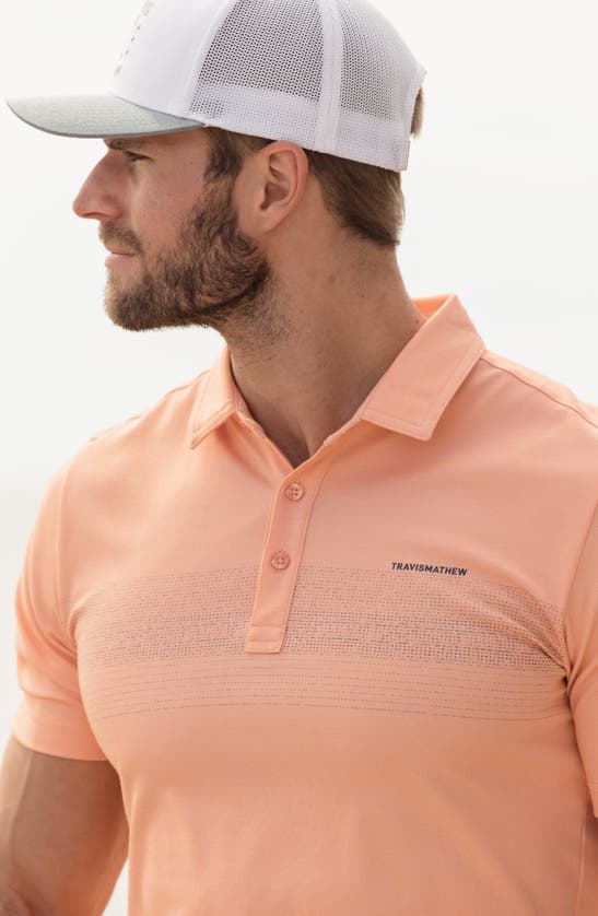 Shop Travis Mathew Travismathew Mesa Central Piqué Polo In Heather Melon