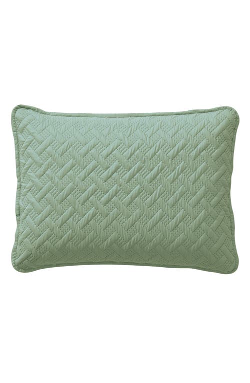 Vcny Home Nina Embossed Basketweave Quilt Set In Green