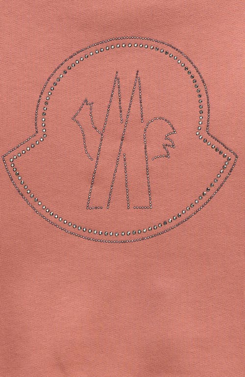 Moncler Rhinestone Sweatshirt In Pink