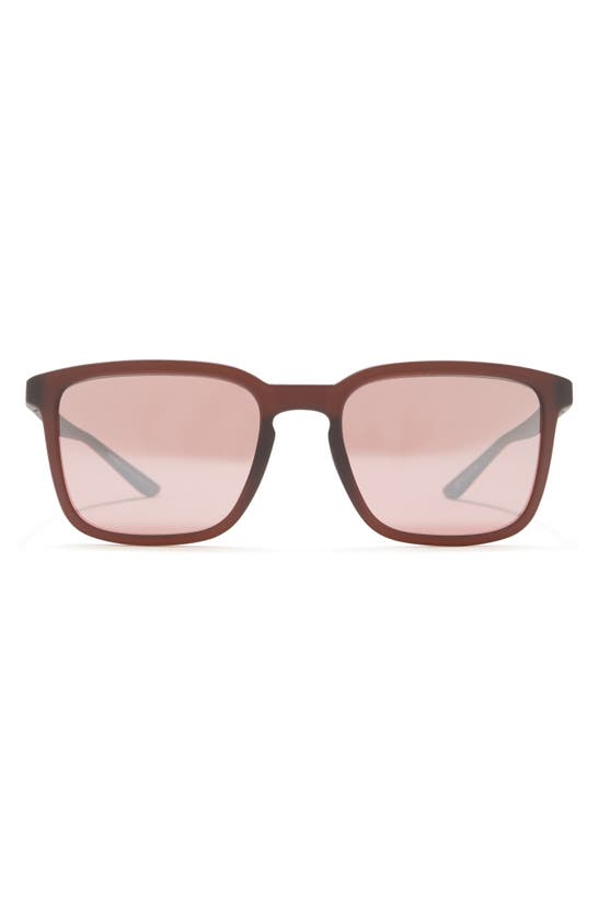 Nike Circuit 55mm Polarized Square Sunglasses In Matte El Dorado/ Vermillion