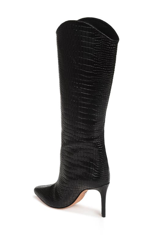 Schutz Maryana Pointed Toe Boot In Black Scales