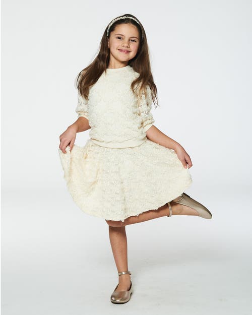 Shop Deux Par Deux Little Girl's Eyelet Top And Skirt Set Off White