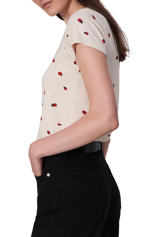 Shop Rag & Bone Ladybug Print Cotton T-shirt In White Multi