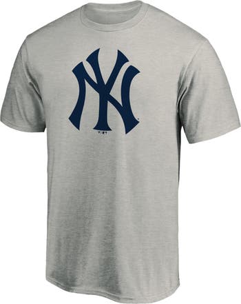 Men's Fanatics Branded Heathered Gray New York Yankees Team Lockup T-Shirt