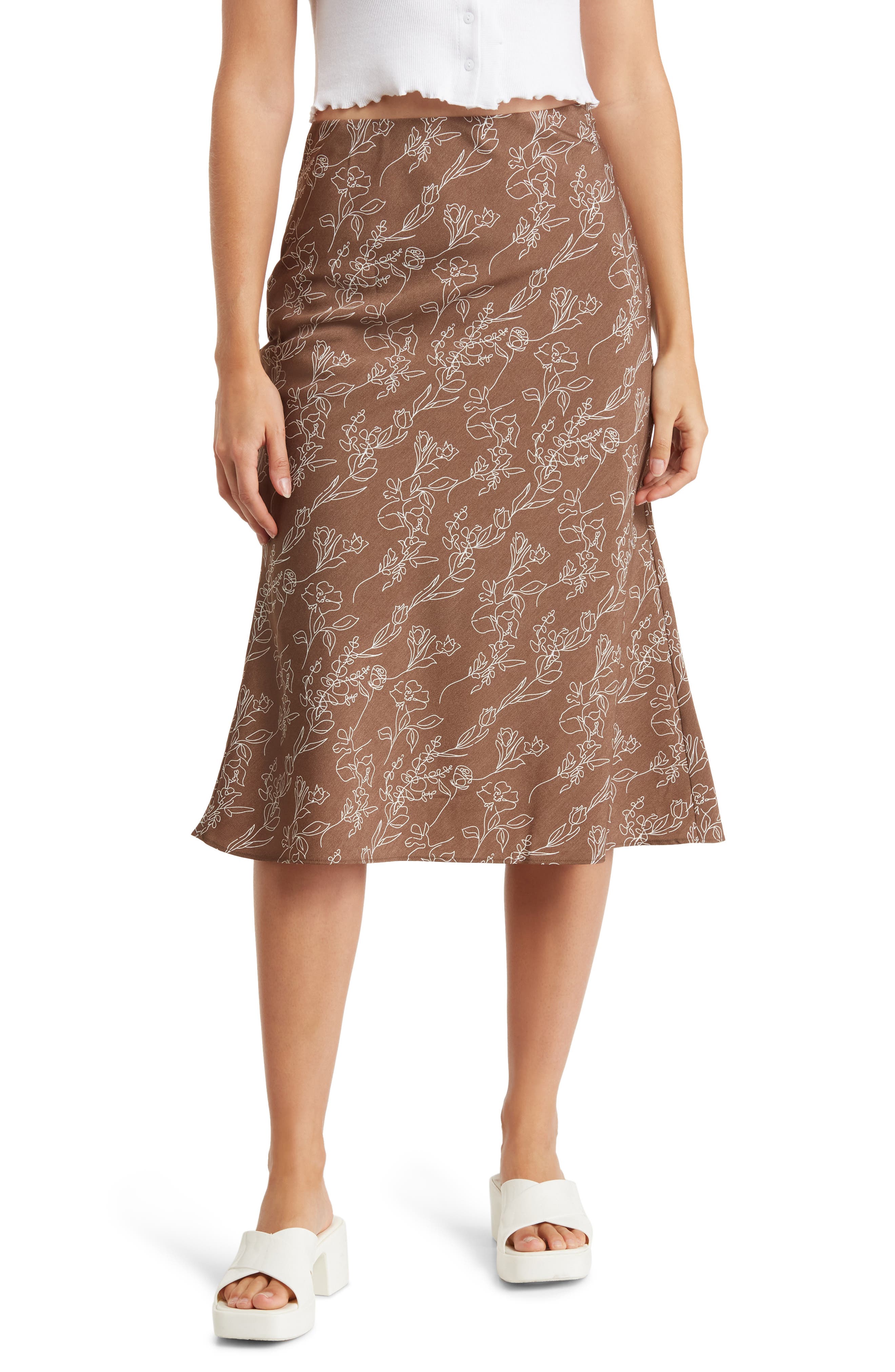 Lush ALine Midi Skirt Nordstromrack
