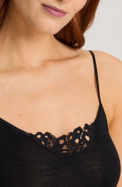 HANRO HANRO LACE TRIM MERINO WOOL & SILK PAJAMA CAMISOLE 