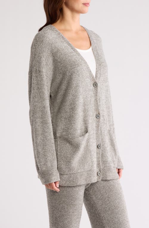 Shop Barefoot Dreams Cozychic Lite® Heather Rib Pocket Cardigan In Olive Branch/pearl