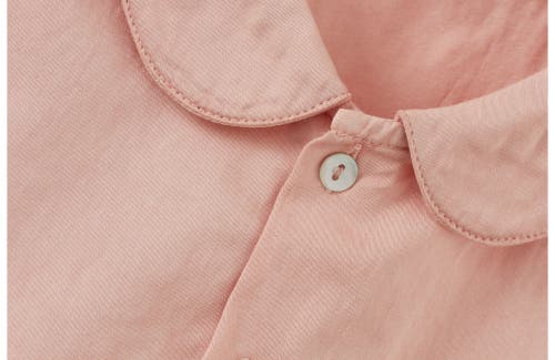 Vild House Of Little Ss Organic Cotton Woven Peter Pan Collared Shirt In Pink Quartz