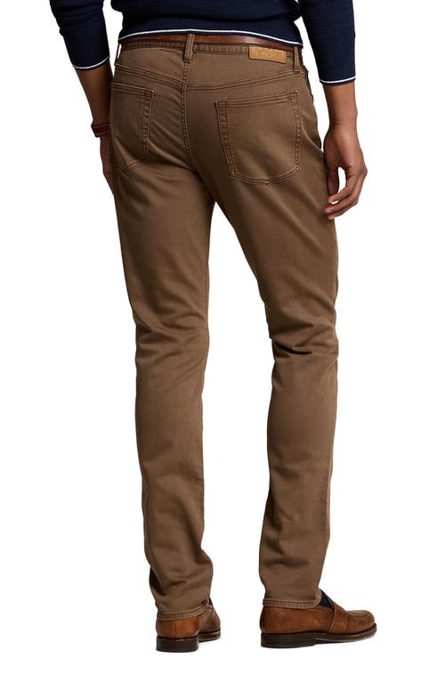 Shop Polo Ralph Lauren Sullivan Slim Tapered Leg Knit Pants In Dark Brown