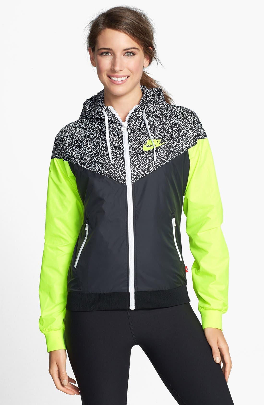 women's nike sportswear windrunner long hooded wind jacket