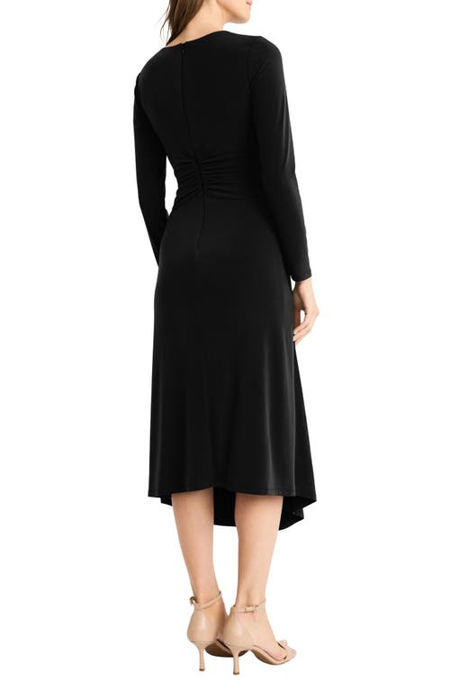 MAGGY LONDON MAGGY LONDON ASYMMETRIC LONG SLEEVE DRESS 