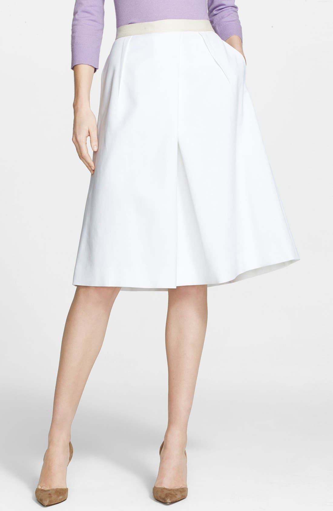 Nordstrom Signature and Caroline Issa Full Pleat Cotton Blend Skirt
