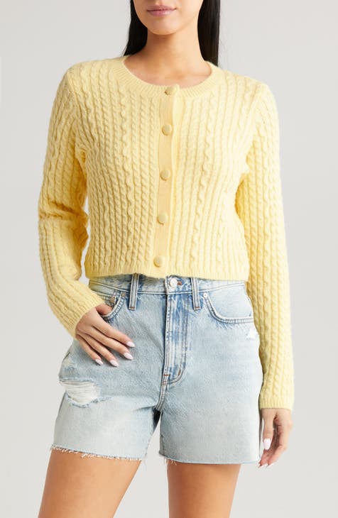 Women's Yellow Pullover Sweaters