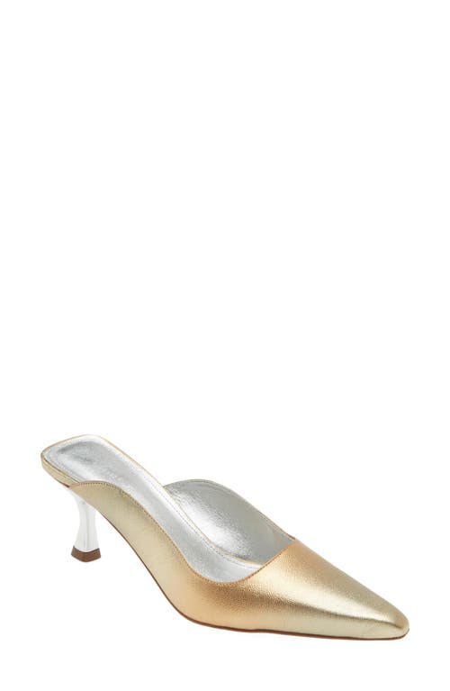 Avec Les Filles Agatha Pointed Toe Pump in Gold 