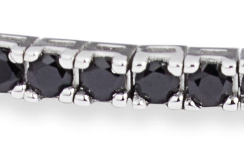 Shop Argento Vivo Sterling Silver Cubic Zirconia Tennis Bracelet In Black