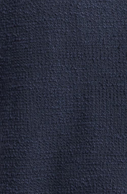 Shop Treasure & Bond Slub Knit Cotton Camp Shirt In Navy India Ink