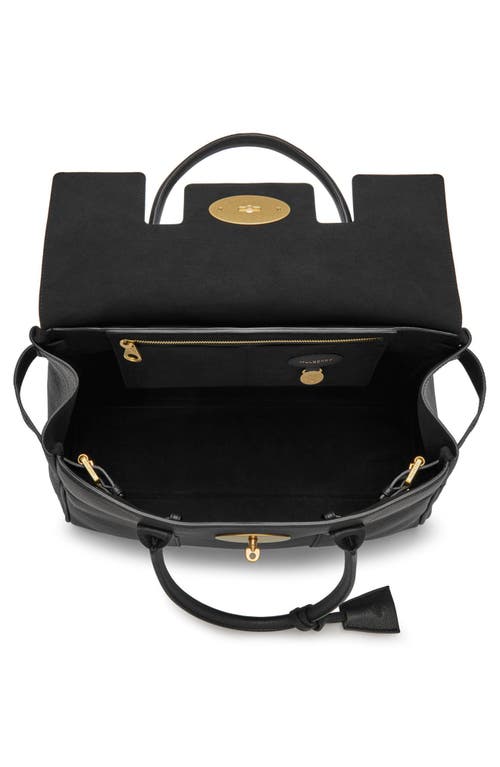 Mulberry Small Bayswater Satchel Bag In Black/brass