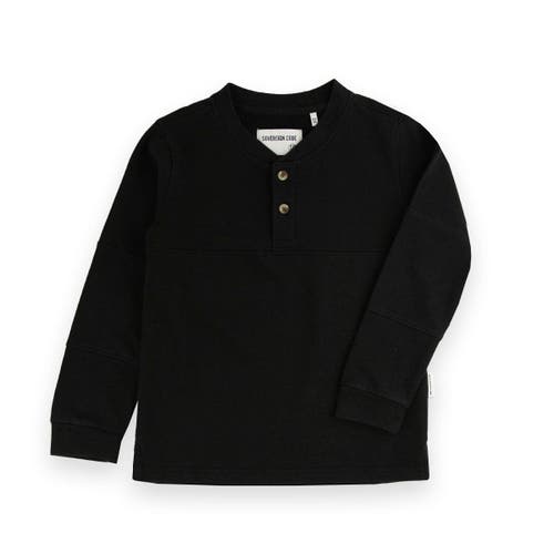 Sovereign Code Kids'  Constant Knit Henley In Black