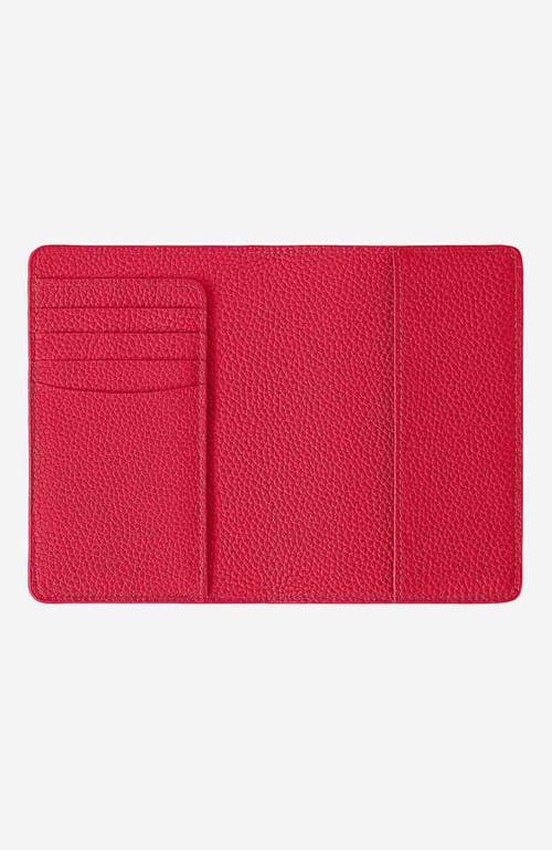 Shop Maison De Sabre Maison De Sabré Leather Passport Holder In Shibuya Fuchsia