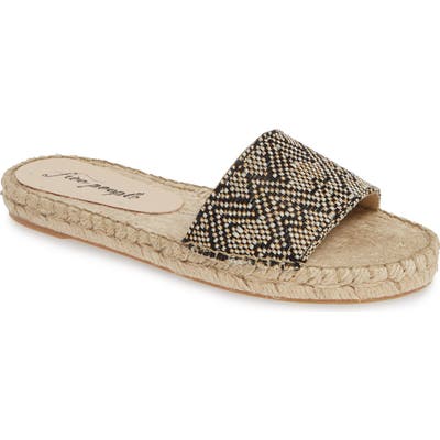 Free People Beach Front Espadrille Slide Sandal, Black