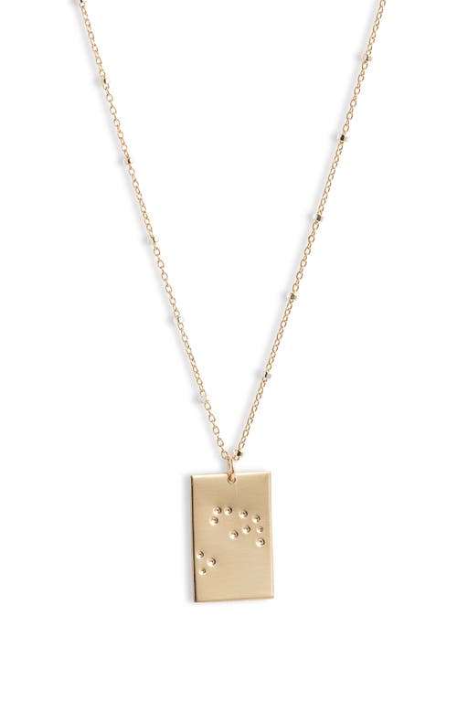 Set & Stones Zodiac Constellation Pendant Necklace in Gold - Capricorn at Nordstrom, Size 20