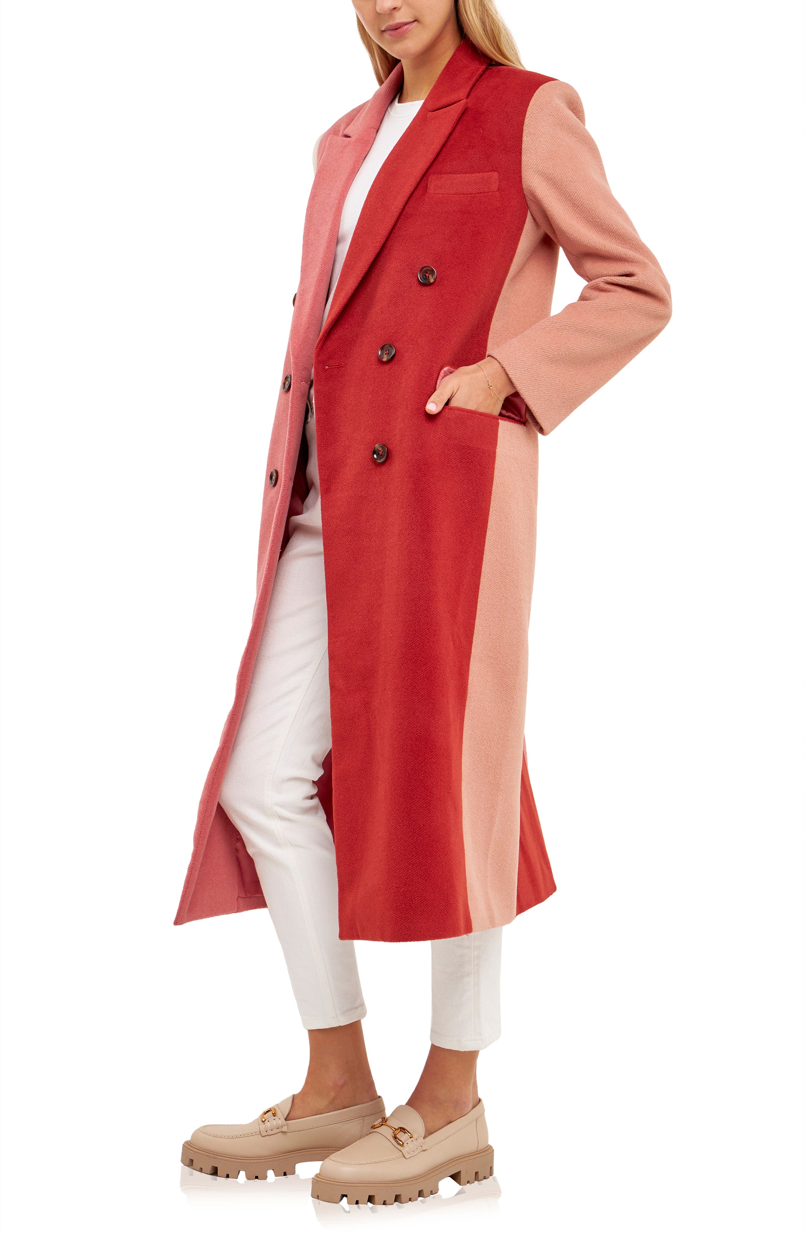 English Factory Colorblock Trench Coat | Nordstrom